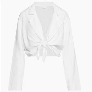 Aritzia Wilfred Aperitif Linen Blouse